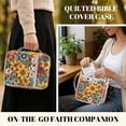 thumbnail image 4 of TSOVTHRID Hippie Daisy Floral Print Bible Carrying Case for Women Men, Bible Cover with Pockets and Zipper, Practical Quilted Bibles Cases for Christian Gift, 4 of 7