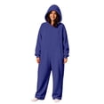 thumbnail image 2 of ZHOGXU Hooded Jumpsuits Unisex Zipper Front Bodysuit Cozy Lightweight Hoodie Rompers Loungewear,Blue,M, 2 of 8