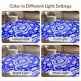 thumbnail image 7 of ODIKA 9'x12' Washable Area Rug Non-Shedding, Easy Care Porcelain Lotus Scrolling Vine Border Pagoda Chinoiserie Toile Refined for Master Suite, California King, Under Bed, 7 of 7