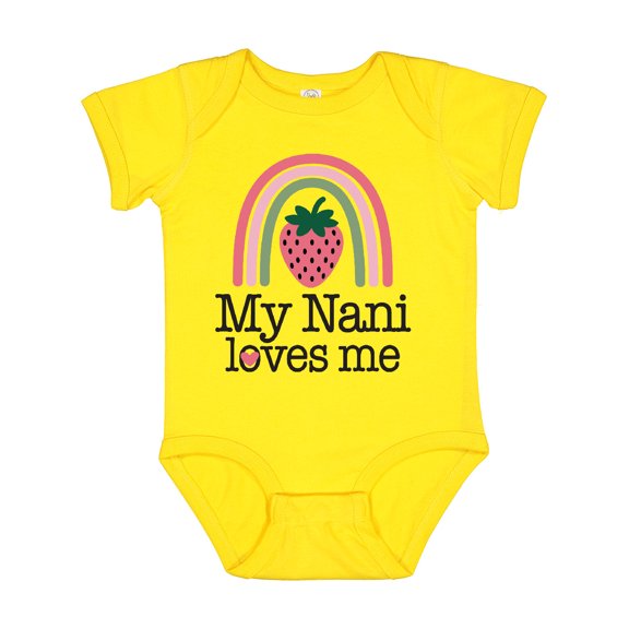 Inktastic My Nani Loves Me Girls Rainbow Girls Baby Bodysuit