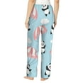 thumbnail image 3 of Picia Cute Panda Flying in the Sky Womens Soft Woven Cotton Elastic Waistband Sleep Pajama Pant Lounge Sleep Pant With Pockets And Drawstring-Small, 3 of 9