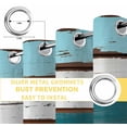 thumbnail image 4 of Fsddascl Turquoise Teal Blackout Curtains for Bedroom/Living Room, Thermal Insulated Kitchen Curtains, Farmhouse Retro Ombre Wooden Grain Grommet Darkening Window Treatment Drapes 42"x63"x2, 4 of 6