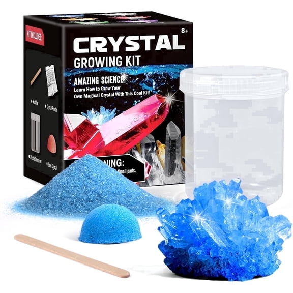 Piano Potato Blue Crystal Growing Kit for Kids, Easy STEM Science Experiment Set, DIY Educational Chemistry Activity for Boys & Girls Ages 8-12, Perfect Birthday Gift
