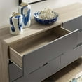 thumbnail image 6 of Allora 6 Drawer Double Dresser in Natural and Gray, 6 of 6