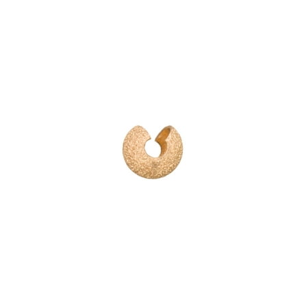 - 6mm Gold Finished Stardust Crimp Cover Sold per pkg of 100