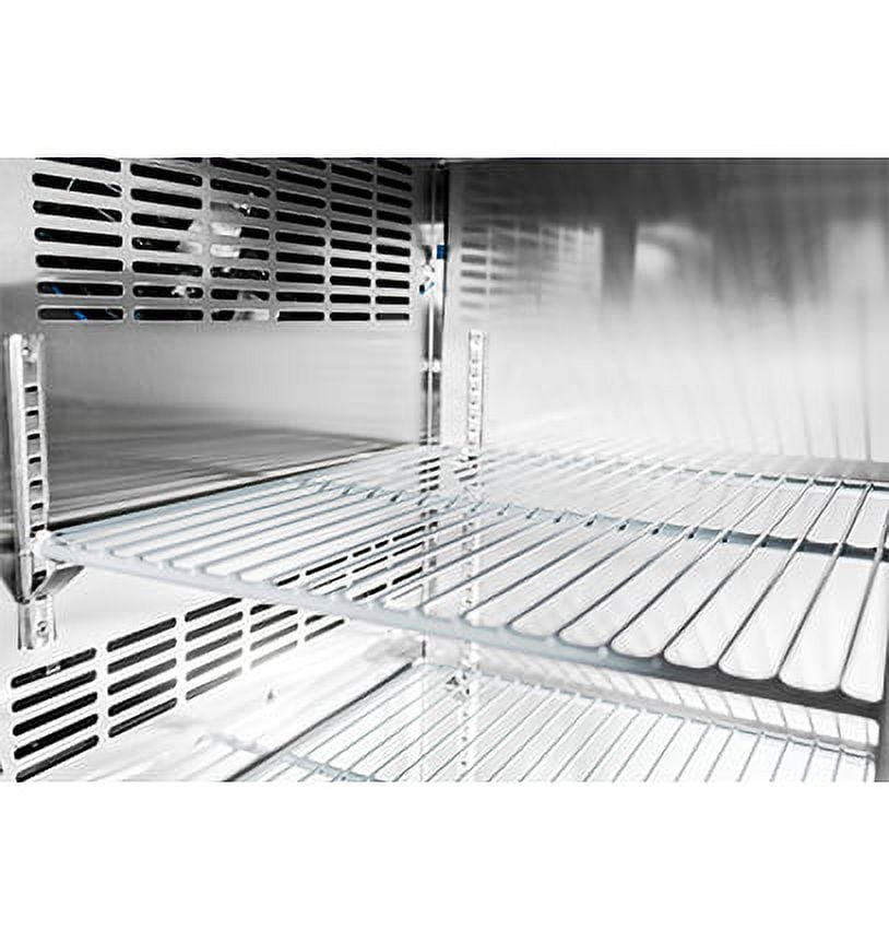 Heavy Duty Commercial Black Back Bar Cooler with 3 solid doors (24" depth 72" length)