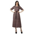 thumbnail image 3 of Moomaya Printed Swing Dress Women Midi Dress Short Sleeve Casual Work Dress, 3 of 6