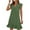 Green, variant on Stamzod Summer Dresses for Women 2025 Fashion Solid Color V-Neck Cap Sleeve Ruffle Knee Length Dress Casual Loose Fit A-Line Dresses for Women Hot Pink S