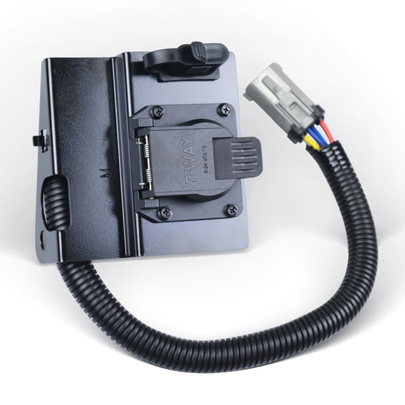 Trailer Tow Wiring 4 & 7 Pin Harness Plug Connector Assembly with Mounting Bracket,Fits for 1999-2001 Ford F250 F350 Super Duty Replaces# YC3Z-13A576-CA