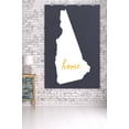 thumbnail image 2 of New Hampshire, Home State, White on Gray (36x54 Giclee Gallery Art Print, Vivid Textured Wall Decor), 2 of 3