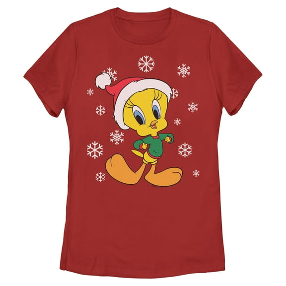 Womens Looney Tunes Snowflakes and Tweety T Shirt