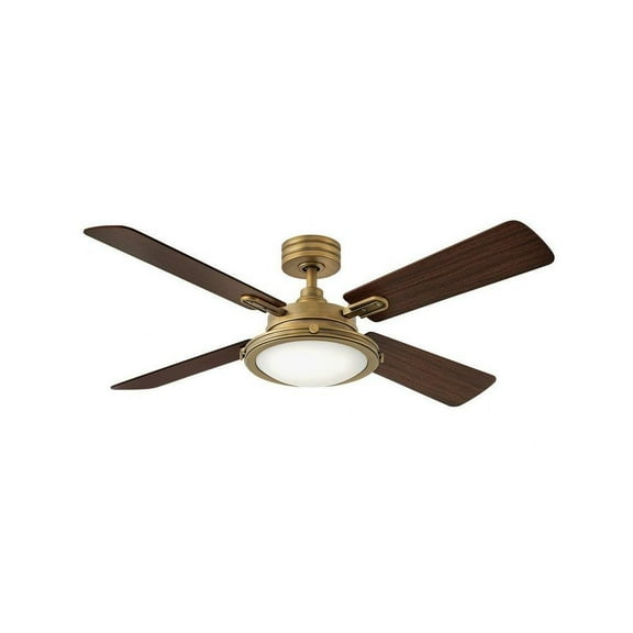 54 inch 4-Blade Ceiling Fan with Light Kit-Heritage Brass Finish Bailey Street Home 81-Bel-4466556