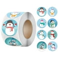 thumbnail image 2 of Lssam Winter Stickers for Kids, 1Inch Christmas & Snowman Decals, 500Pc Cute Penguin Seal Animal Stickers Roll - Teacher Rewards, Holiday Party Decor, 2 of 9