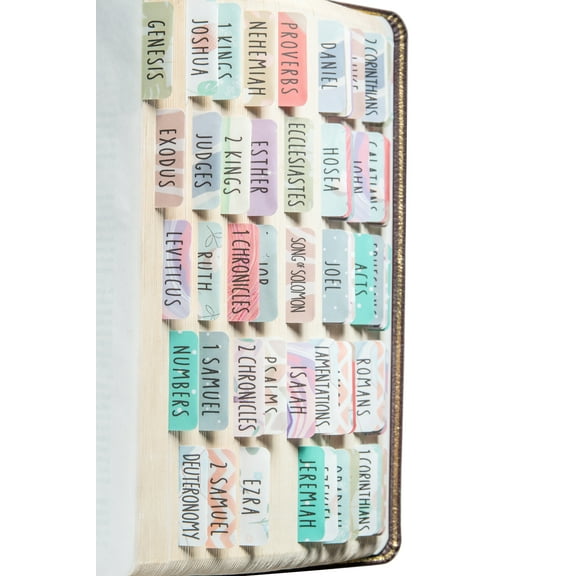 DiverseBee Laminated Index Bible Tabs with 66 Book Tabs and 18 Blank Tabs