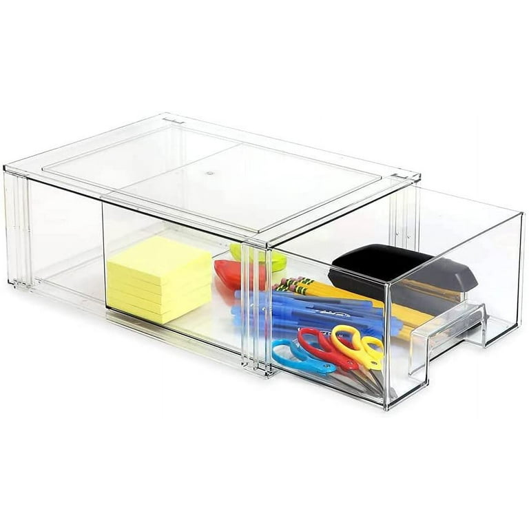 Lavish Home 8-Piece Plastic Drawer Organizer Bins HW0500093 - The Home Depot