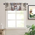 thumbnail image 2 of Christmas Snowman Valances for Windows Poinsettia Snowy Xmas Tree Outdoor Rod Pocket Curtain Valance Window Treatment Short Curtains for Kitchen Living Room, 42"x18", 2 of 5