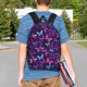 thumbnail image 4 of Disketp Bright Purple Butterflies Mochila Escolar de 15 Pulgadas, Mochila Ligera para Estudiantes, Viajes y Trabajo, Cómoda y Resistente para el Uso Diario, 4 of 6