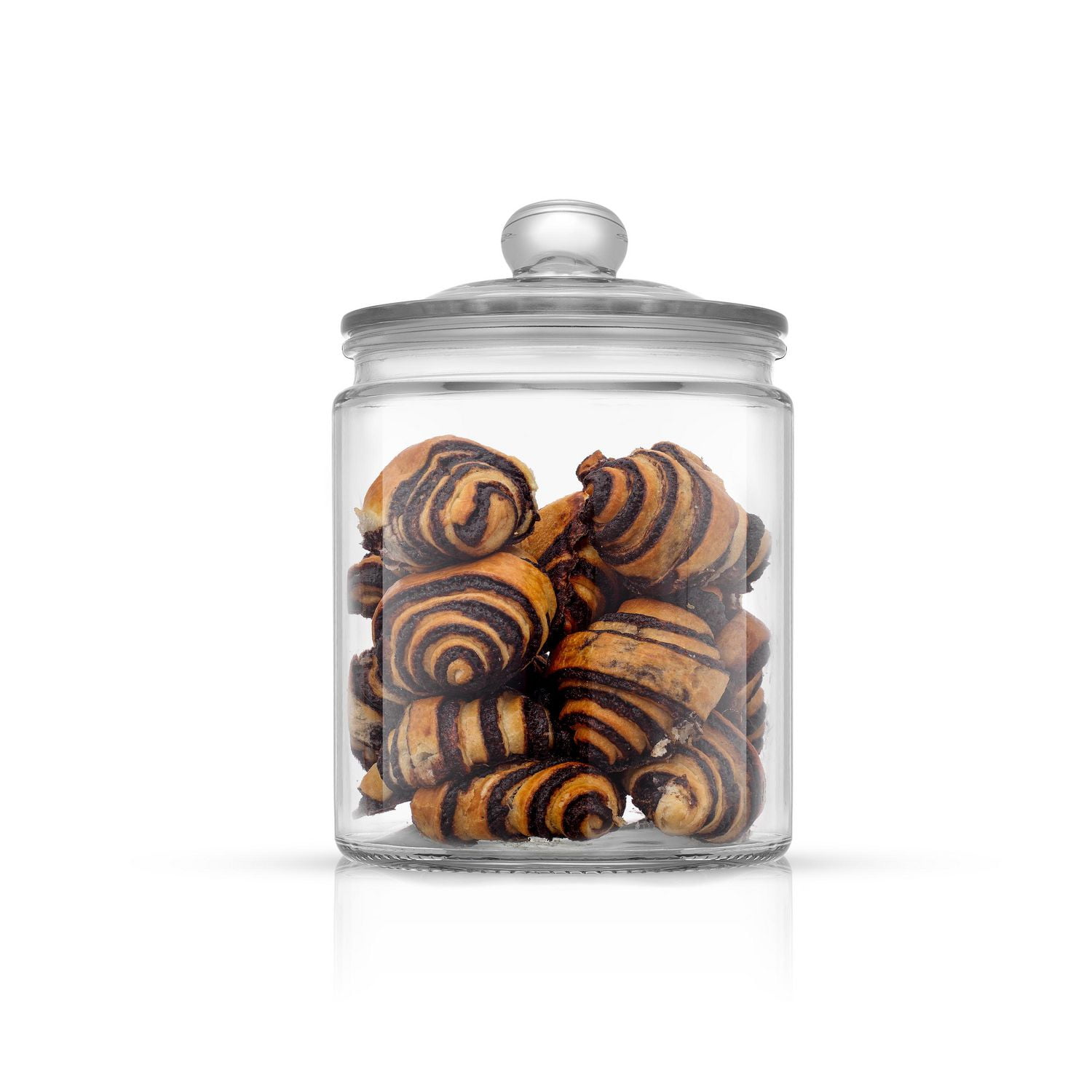 Lot De 3 Boîtes à Biscuits Rondes Transparentes - 1,5L, 2,5L, 5L - Design Maison Autrichien - Lavables Et Empilables