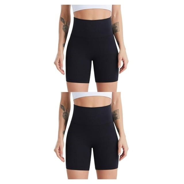 Minnieouse Pantalones cortos deportivos de cintura alta para mujer, pantalones cortos de entrenamiento con bolsillo lateral para levantamiento de Type2 NO2