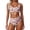 Orange, variant on Bikini Sets for Women Sporty Push up Top High Waisted Tummy Control Bottoms Bathing Suit for Sun Beach Summer 2 Piece Swimwear Green L