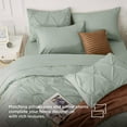 thumbnail image 3 of U by Bedsure Green Comforter Set Queen - Bed in a Bag Queen 7 Pieces, Pintuck Beddding Sets Green Bed Set, Spring Bedding with Comforter, Sheets, Pillowcases & Shams, 3 of 7
