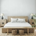 thumbnail image 2 of Seabrook Designs Pearl Grey Faux Beadboard Prepasted Wallpaper, 2 of 7