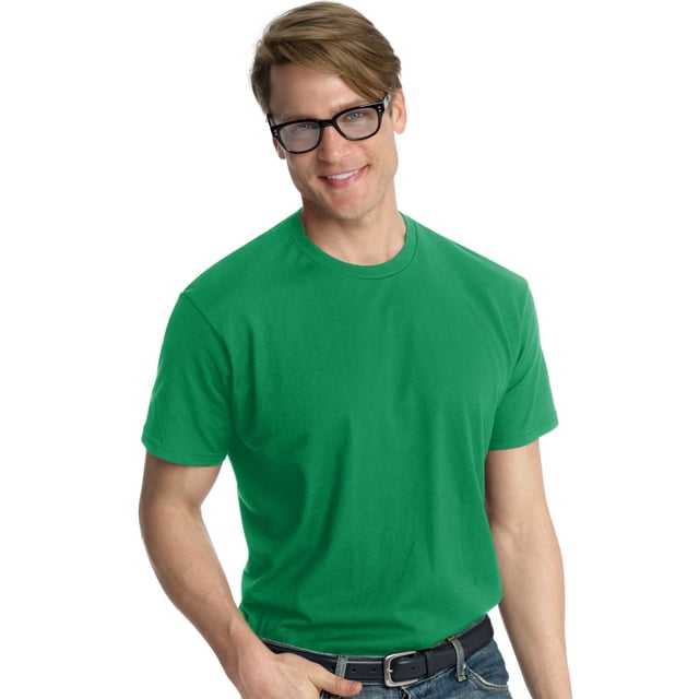 Hanes Nano-T T-shirt pour Homme, P, Vert Kelly