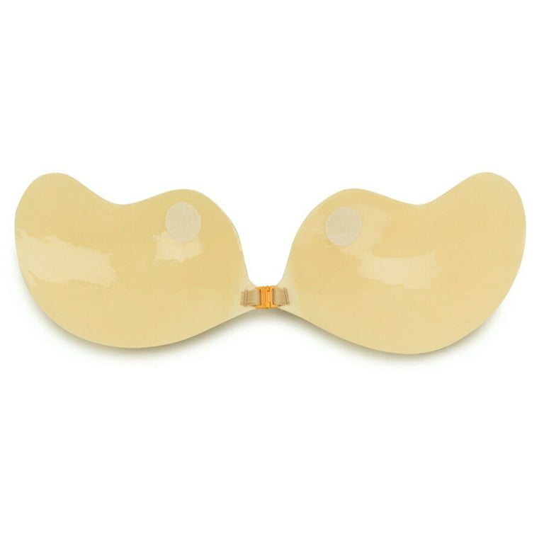 DODOING Womens Push Up Sticky Strapless Backless Silicone Self Adhesive  Invisible Bra Cute Mango Shape