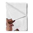 thumbnail image 2 of Zodiac Taurus Soft Flannel Fleece Throw Blanket, Funny Caricature Horned Animal Little Baby Bull with Cool Look Simple, Cozy Plush for Indoor and Outdoor Use, 60" x 80", Multicolor, by Ambesonne, 2 of 5
