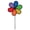 12-inch Rainbow Dazy, variant on In the Breeze 2736 — 10-inch Neon Fusion Garden Spinner — 6-Petal Flower Wind Spinner 10" W x 21" H