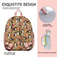thumbnail image 5 of Boston Terrier and Flower Backpack Backpack for School,Cute School Bag,Schoolbag with Adjustable Shoulder Straps & Padded Back,13.8"x11.4"x6", 5 of 6