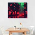 thumbnail image 2 of Nawypu  Modern Night City Japanese Anime Punk Neon Boat Samurai canvas Art Wall Hanging Living Room Bedroom Dormitory Digital Printing Home Decoration, 2 of 4