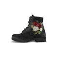 thumbnail image 4 of Woobling Womens Leather Boot Lace Up Ankle Boots Floral Short Bootie Non Slip Booties Work White Rose 5, 4 of 4