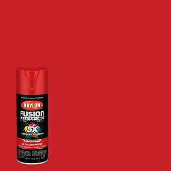 Krylon Fusion All-In-One Spray Paint, Gloss, Red Pepper, 12 oz.