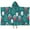 Dark Teal Christmas, variant on White Christmas Gingerbread Man Pattern Hooded Bath Towel，50"x30" for Ages 3 To 12 Kids, Quick Dry Lightweight Soft Microfiber Hood Beach Towel Cover Up for Kids
