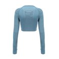 thumbnail image 3 of Camiseta de yoga de manga larga para mujer Fitness Sport Crop Top Likrtyny Para estrenar, 3 of 5