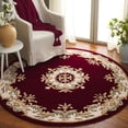 thumbnail image 2 of SAFAVIEH Aubusson Albus Medallion Area Rug, Red/Ivory, 6' x 6' Round, 2 of 10