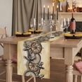 thumbnail image 2 of Table Runners 48 Inches Long Dress Scarves, Vintage Anchor Nautical Farmhouse Kitchen/Dining Table Runner, Short Coffee Tablerunners, Coastal Compass Brown 13x48 Inch, 2 of 9