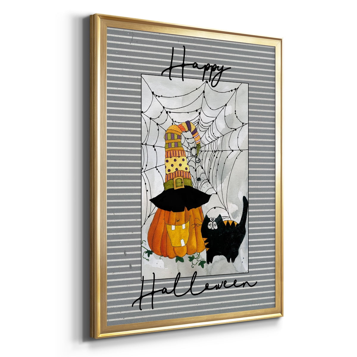 Happy Halloween Pumpkin Premium Classic Framed Print - Ready to Hang