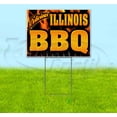 thumbnail image 1 of Illinois BBQ (18" x 24") Yard Sign, Includes Metal Step Stake, 1 of 6