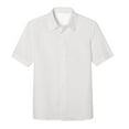 thumbnail image 4 of Boys Button Down Shirts White Short Sleeve Shirt Dress Shirt Graduation Shirts Boy Shirts Size 13-14 Years Boys Girls Fashion, 4 of 6