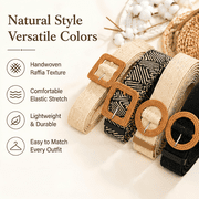 Elastic Belt for Women Straw Woven Elastic Stretch Waist Belt Women Skinny Dress Belt Belts for Women Dresses
