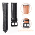 thumbnail image 2 of 20mm Genuine Leather Band Quick Release Smart Watch Strap with Buckle Adjustable Wristband for Smart, 2 of 8