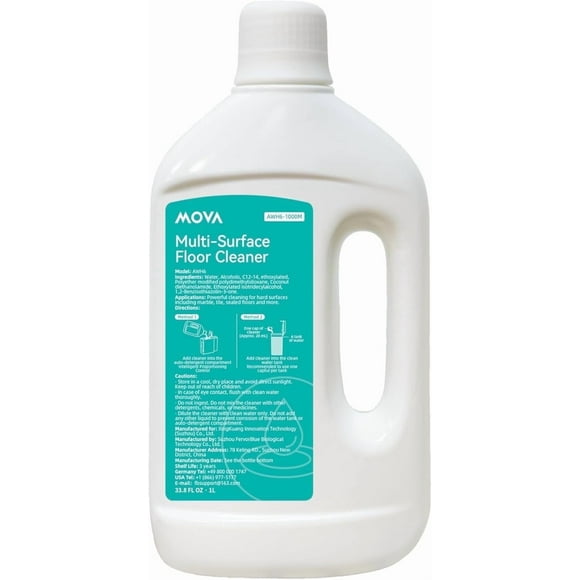 Mova Floor Cleaning Solution, Vacuum Cleaner for Hardwood Tile, Compatible with P50 Pro Ultra, P10 Pro Ultra / Ultra, S20 (33.8FL oz)