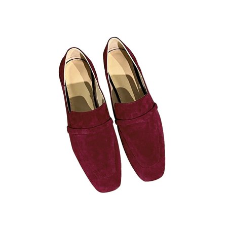 

MEZEREON Cow Leather Square Toe Women Flats Casual Loafers Women Shoe Without Heel Spring Autumn Mules Woman Simple Shoes 2022