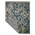 thumbnail image 4 of RUGSOTIC CARPETS MACHINE MADE HEATSET POLYPROPYLENE AREA RUGS - 6'7''x9', Rectangle, Silver Blue, Abstract Modern Design, High Pile Machine Made Area Rugs for Living Room, Bed Room (MX0011), 4 of 5