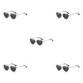 thumbnail image 1 of Gafas de sol Qarigey en forma de corazón PVC Marco plateado negro Type2 NO2, 1 of 6