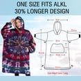 thumbnail image 4 of Oversized Wearable Blanket Hoodie,Colorful Tie Dye Pattern Sherpa Blanket Hoodie with Super Pockets,Super Warm Fuzzy Pullover for Women & Men, 4 of 6