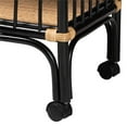 thumbnail image 4 of Pemberly Row Two-Tone Black and Natural Brown Rattan 2-Tier Kitchen Cart, 4 of 8