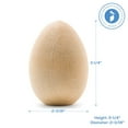 thumbnail image 2 of 2 Smooth Standable Wooden Easter Eggs to Paint, Quality Wooden Eggs for Crafts, Wooden Easter Egg Paint & Dye 3-1/4 in, by Woodpeckers, 2 of 7